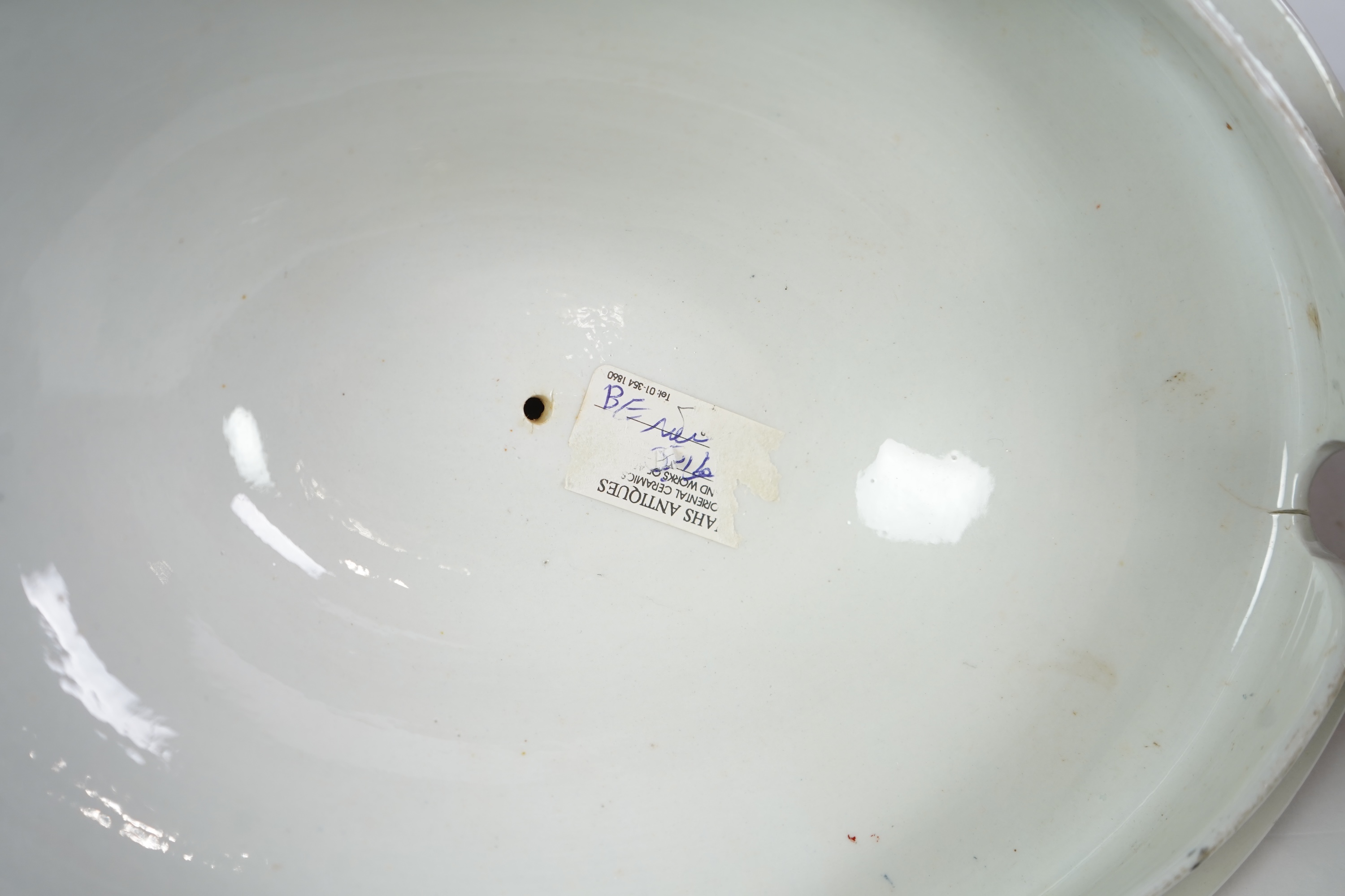 A Coalport Dollar pattern tureen and stand, c.1820